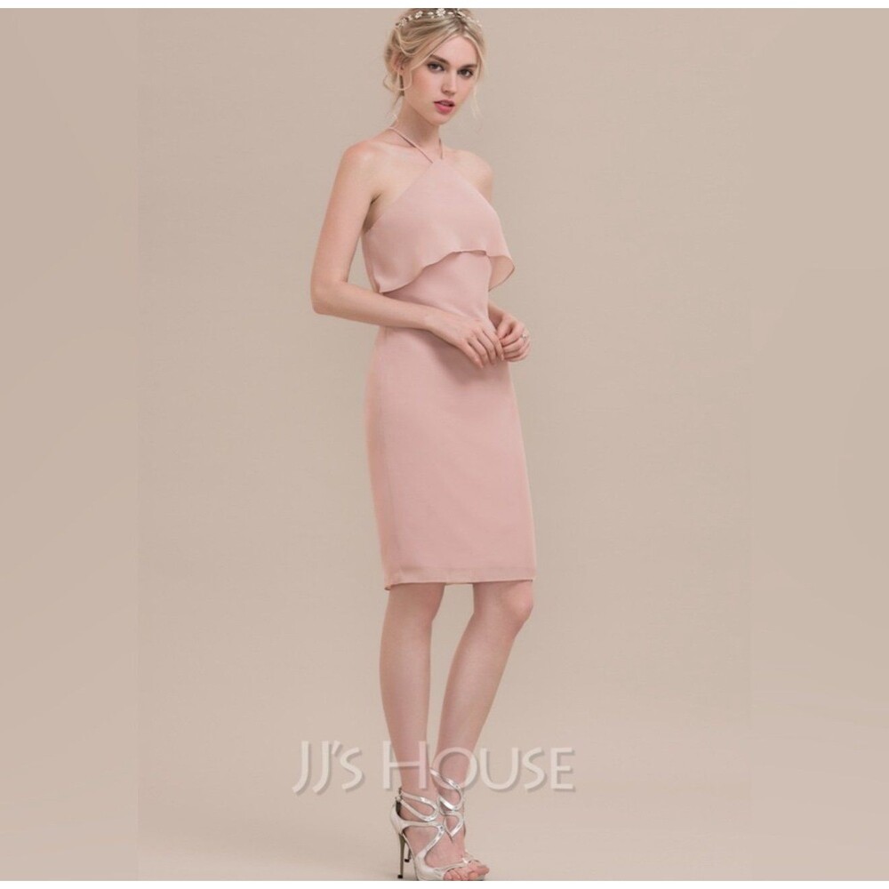 JJ’S house col v longueur genou mousseline robe de cocktail size s